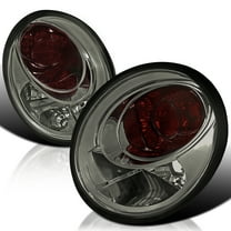 Spec-D Tuning Smoke Lens Tail Lights Compatible with 1998-2005 Volkswagen Beetle, Left Right Pair Assembly