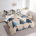 thumbnail image 3 of Feelyou Blue Xmas Tree Twin Bedding Sets 7-Piece, Merry Christmas Bedding Comforter Set, Princess Fairy Tale Reversible Sheet Sets, Breathable Home Decor, 3 of 7