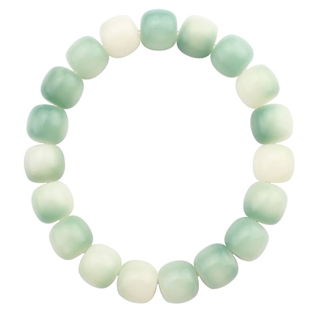 Pulsera con cuentas Bodhi Root para hombre y mujer, color verde degradado
