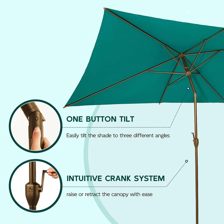 abba patio outdoor umbrella 6 ft Lyon 2023| 9 Feet With Push Button Tilt and Crank Patio thus offering consistent and reliable UV protection Abba Patio, Outdoor Square Patio