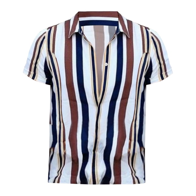 Camisas Tipo Para Hombre Hombres Casual Impreso Camisas Moda Top Blusa Camisas (A, XL)