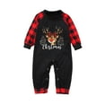 thumbnail image 3 of Odeerbi Christmas Pajamas for Family Holiday Plaid Long Sleeve Family Christmas Pajamas Matching Sets Toddler Casual Print Loungewear Set Two-Piece Sleepwear Xmas PJs Set Black, 3 of 6
