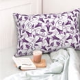 thumbnail image 4 of Honeii Violets Flowers Print Pillow Cases,Plush Throw Pillow Covers,Decorative Pillowcase for Sofa, Couch, Living Room-14"x20", 4 of 6