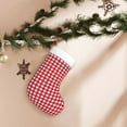 thumbnail image 7 of Rateoe Red Checkboard Print Christmas Stockings,18 Inch Large Christmas Stockings Decoration Ornaments for Holiday Home Fireplace Indoors, 7 of 7