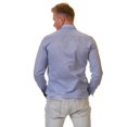 thumbnail image 3 of Blue Mens Slim Fit Designer Dress Shirt - tailored Cotton Shirts for Work, Large, 3 of 4