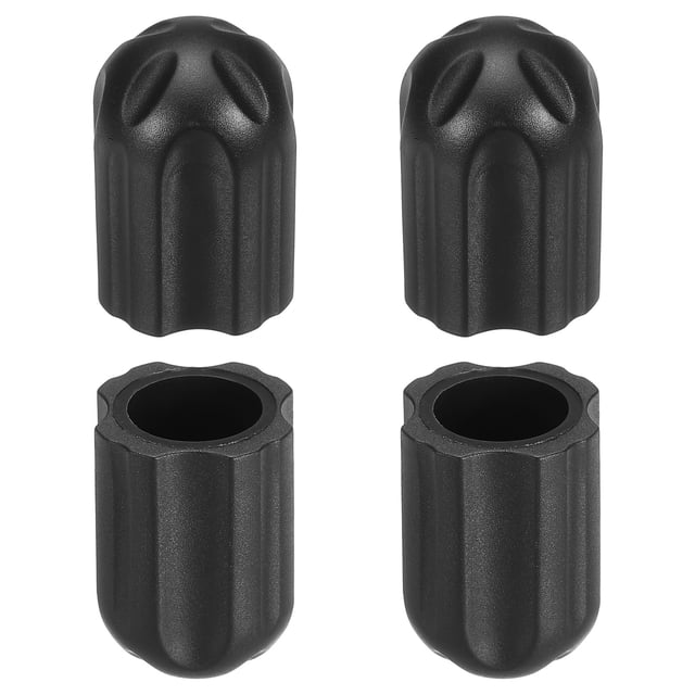 Unique Bargains 0.59'(15mm) Chair Feet Replacement Plastic Non-Slip Camping Chair Leg Tips Cap 4 Pack