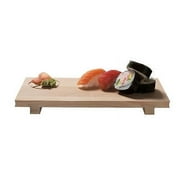 ScanWood Beechwood Sushi Board w/ Ginger Wasabi Recess