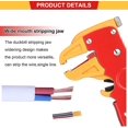 thumbnail image 5 of Pelacables automático Crimpadora Cortador de cables multifuncional Herramientas pelacables Aquiline Herramientas manuales naranjas Alicates cortadores de cables de pico de pato de 150 mm (red&. Afortunado Sencillez, 5 of 5