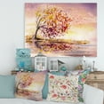 thumbnail image 2 of Designart ' Orange and Yellow Autumn Tree ' Traditional Canvas Wall Art Print, 2 of 4