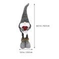 thumbnail image 2 of OUNONA Plush Sitting Santa Claus Decoration in Grey for Christmas Desktop, Holiday Tabletop Ornament, Festive Home Decor, 2 of 8