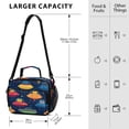 thumbnail image 4 of FORMRS Student Insulated Lunch Bag with Shoulder Strap Reusable Cooler Box for School, Rainbow Space Cat, 4 of 9