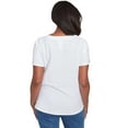 thumbnail image 2 of Alfred Dunner Womens Petite Solid Textured Short Sleeve Tee, 2 of 4