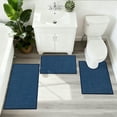 thumbnail image 4 of Bathroom Rugs Sets 3 Pieces, Ultra Thin Bath Mats Fit Under Door, Absorbent Quickly Dry Rubber Backing Braided Bath Mat Set, 4 of 9