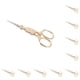 thumbnail image 3 of Riwesomey Tijeras profesionales de costura y costura de acero inoxidable para corte de precisión Tijeras de sastre Campanarios dorados Campanarios de oro 10Conjunto, 3 of 6