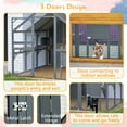 thumbnail image 5 of Extra Large Catio Outdoor Cat Enclosure, 83 inch Outside Cattery with Weatherproof Roof, Cat Scratcher Ramp, Cat Space Capsule Bed, 2 Bridges, 2 Resting Houses and 3 Platforms, 5 of 7