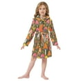 thumbnail image 6 of FORMRS Niños Bathrobe Unisex Hooded Robe Soft Plush Pajamas Sleepwear, Size 10-12T, Vibrant Mushroom, 6 of 7