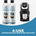 thumbnail image 2 of Solución Descalcificadora Para Máquinas De Café Y Espresso – Paquete De 2 Botellas (4 Usos) – Limpiador Descalcificador Universal Compatible Para Keurig Breville Nespresso Delonghi Y Todas Las Máquina, 2 of 8