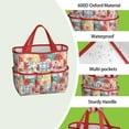 thumbnail image 4 of Garden Tool Bag,Pioneer Flower Floral Print Pattern Garden Tool Organizer,Garden Gifts,Waterproof Multi-Pocket Garden Tool Storage 11.8x5.5x11.4 Inch(Tools NOT Included), 4 of 6