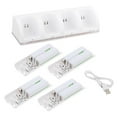thumbnail image 1 of Charging Dock Station with 4Pcs 2800mAh Replacement Batteries, 4 Port Charger for Controller, Game Accessories Remote Control - White, 1 of 8