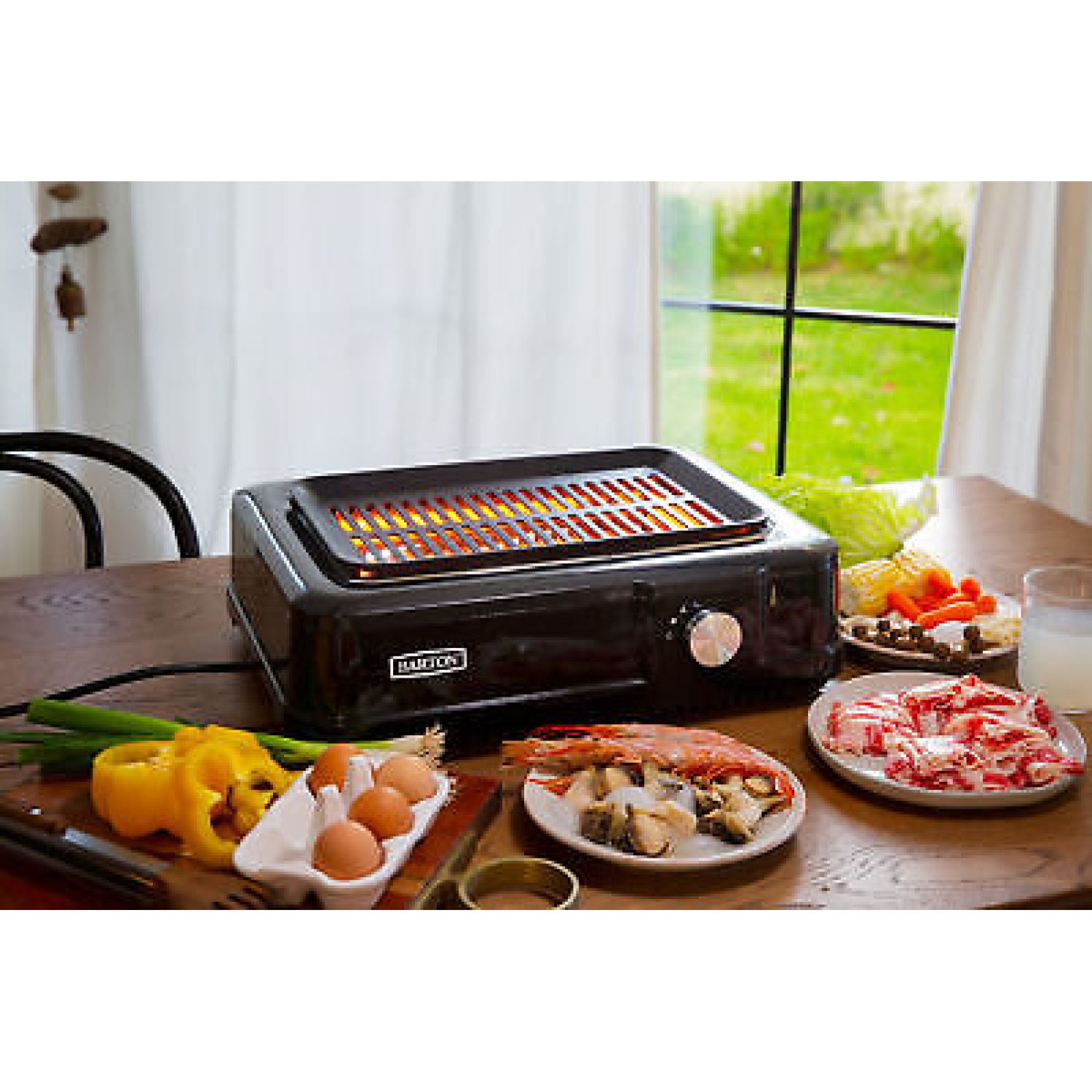 1600W Infrared Smokeless Grill Electric Indoor Grill Adjustable Heat Bbq  Grills