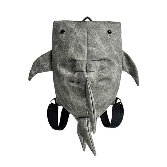 School Backpack for Teens 3D Shark Shape Novelty Backpack Large Capacity Waterproof Cool Design Casual Commute Travel Daypack