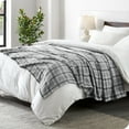 thumbnail image 3 of Bare Home Microplush Fleece Blanket - 300 GSM - Fuzzy Microfleece - Soft & Plush - King, Tartan Plaid, 3 of 8