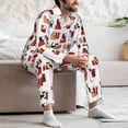 thumbnail image 7 of Naloa Cute Cat And Christmas Gift Men’s Pajamas Set - Long Sleeve Button Down Sleep Shirt and Pajama Bottoms Sleepwear Set-XX-Large, 7 of 7
