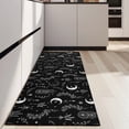 thumbnail image 4 of Black White Gothic Dreamcatcher Moon Star Pattern Kitchen Rug Mat,Kitchen Runner Rugs Non Skid Washable,Decorative Kitchen Floor Mats for Kitchen,Sink,Laundry,17"X47", 4 of 5
