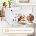 thumbnail image 4 of Parque infantil para perros Simple Deluxe, 24 ejercicios, 4 paneles con puerta, blanco, 4 of 7