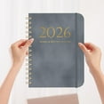 thumbnail image 1 of 2025 Schedule Book A5 Coil Notebook | Leather Strap Planner with Self-Discipline Goal Card | Portable Daily Organizer for Students Professionals | Customizable Printed Diary, 1 of 5