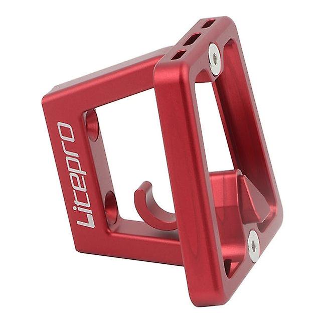 Dropship-litepro, piezas de bicicleta de rejilla delantera para brompton, alforjas de nariz de cerdo de aleación de aluminio, soporte de bloque, bastidores de bolsa, bicicleta plegable, rojo Active Biensenido a ACTIVE