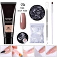 thumbnail image 1 of Kit de extensión de uñas de gel Poly, gel constructor transparente en gel nude, kit de prueba para realzar uñas de gel Poly francés con mini uña para manicura francesa, 15 ml, 1 of 2