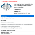 thumbnail image 2 of Front Sway Bar Link - Compatible with 1970 - 1972 Plymouth Road Runner 1971, 2 of 2