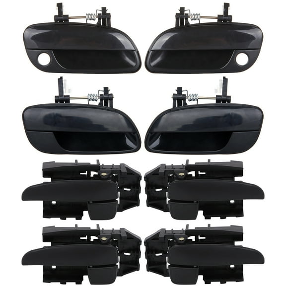 SCITOO Door Handle Exterior Interior Left Right Side fit 2001-2005 for Hyundai Elantra Black(8pcs)
