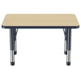 thumbnail image 3 of ECR4Kids 24in x 36in Rectangle Premium Thermo-Fused Adjustable Activity Table Maple/Navy/Navy - Chunky Leg, 3 of 4