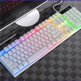 thumbnail image 4 of Colorful Breathing Backlight Mechanical Keyboard Wired Game 104 Pieces of Buttons Keyboard White, 4 of 6