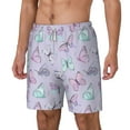 thumbnail image 2 of Balery Purple Butterfly Mens Swim Trunks Swim Shorts for Men Quick Dry Inseam Beach Shorts with Compression Liner Pocket-Medium, 2 of 9