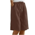 thumbnail image 2 of Gspmoly Shorts de Cycliste pour Femmes, Shorts Unis pour Femmes Shorts Décontractés pour Femmes Capris Shorts de Course jusqu'à 60 % de Rabais Café TG, 2 of 9