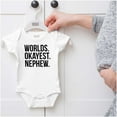 thumbnail image 5 of Worlds Okayest Nephew Aunt Uncle Joke Bodysuit Jumper Boys Infant Baby Brisco Brands 24M, 5 of 6