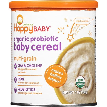 (4 Pack) Nurture Happy Bellies Baby Cereal, 7 oz