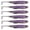 P urple 80mm, variant on 6pcs Rotate Tail Fishing Lures Wobbles Soft Lures Enhances Flexibility for Basses Trouts Catching