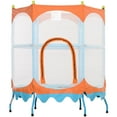 thumbnail image 1 of Qaba Trampoline pour Enfants, Trampoline pour Tout-Petits de 4,6 Pi Intérieur Extérieur, Bleu, 1 of 9