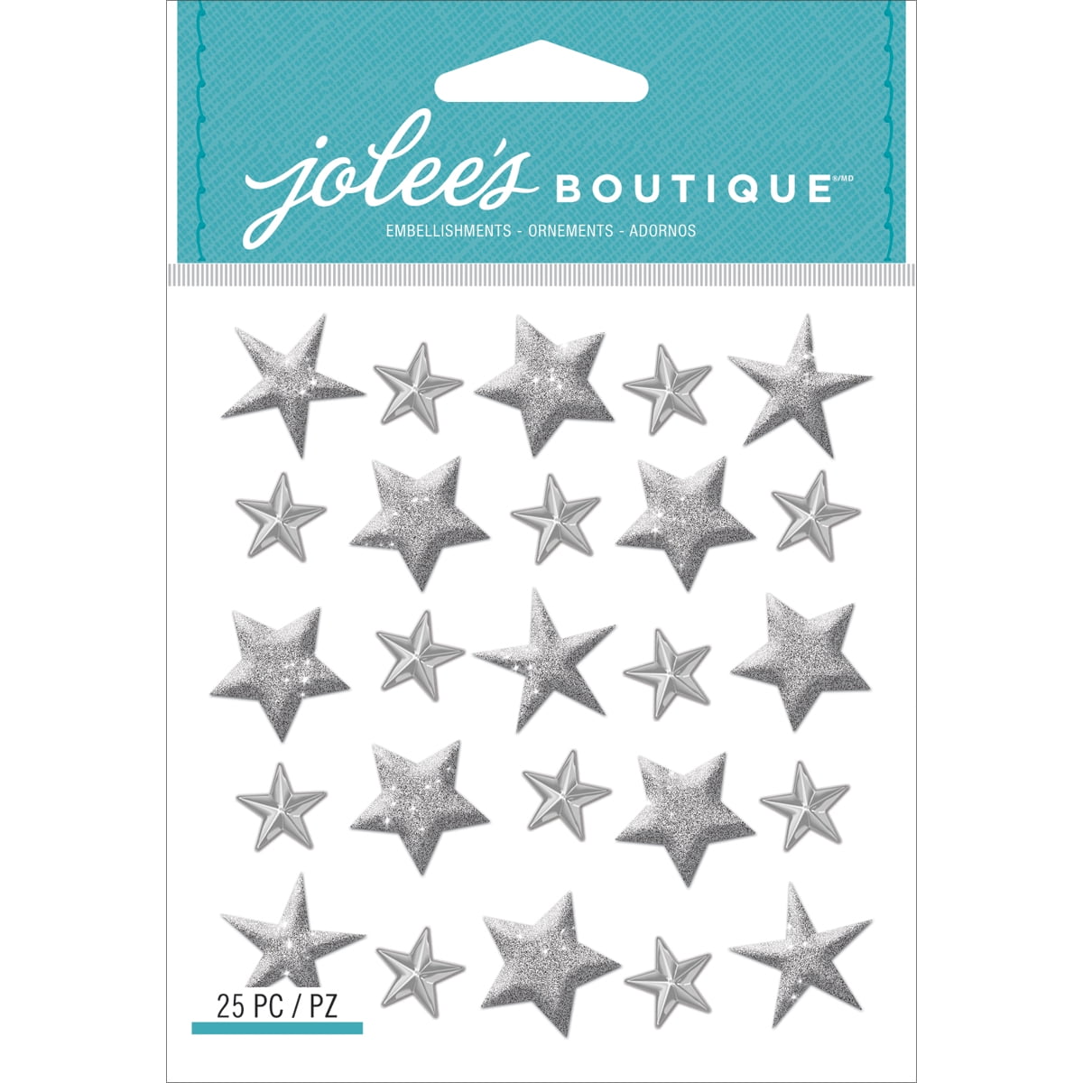 Jolee's Boutique Dimensional Stickers-Silver Star