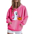 thumbnail image 2 of Pxxlle Hoodies for Women Cute Graphic Sweatshirts with Hood Plus Size Long Sleeve Holiday Pullover Tops with Pockets Hot Pink XXL, 2 of 6