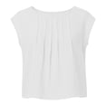 thumbnail image 6 of Women's Cotton Linen T Shirts Top Summer Plus Size Crewneck Short Sleeve Shirt Casual Solid Round Neck Loose Fits Breathable Basic Tee Shirt, 6 of 9
