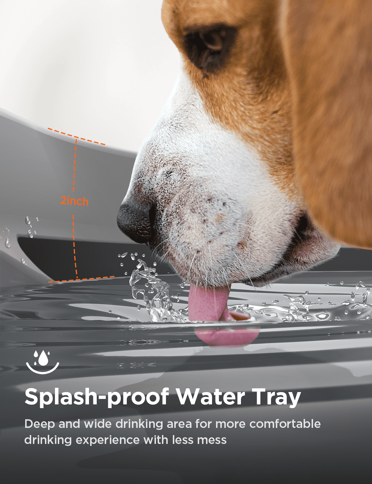 FeelNeedy 7L/237oz Pet Fountain, Large Dog Cat Water Fountain Dispenser with 2 Filters for Small/Medium/Large Dogs, Cats, Multiple Pets, Gray