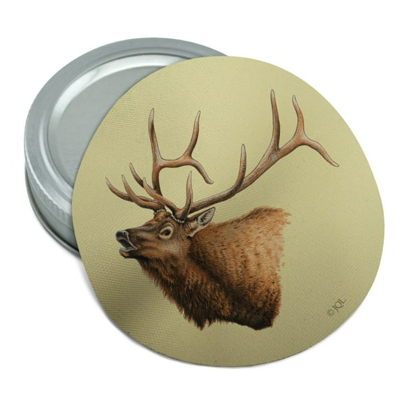 Elk Head Hunting Round Rubber Non-Slip Jar Gripper Lid Opener