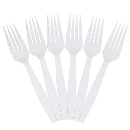 JAM Paper Plastic Forks White 100 Disposable Forks/Box JAM Paper Plastic Forks White 100 Disposable Forks/Box
