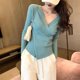 thumbnail image 5 of V Neck Women Sweaters Tops Striped Knitted Kawaii Cute Crochet Harajuku Pullover Ladies Sweater High Quality Clothes 2024 Trend, 5 of 5