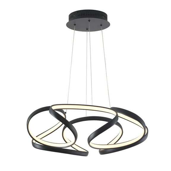 Design Living 1-Light D27.6'' Black Aluminum Clustered LED Light with a White Acrylic Diffuser